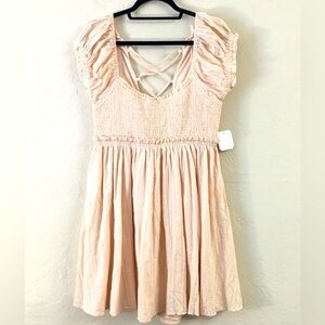 Altar’d State Open Back Mini Dress XL Natural